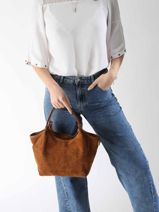 Schoudertas Velvet Caviar Leder Milano Violet velvet caviar VC241111-vue-porte